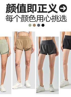 Yoga shorts for women, anti glare three pocket breathable