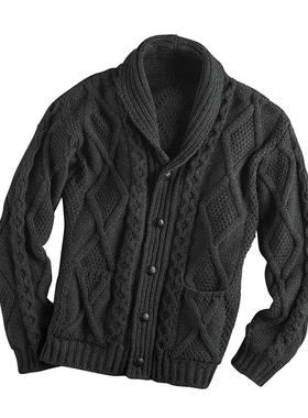 Men's sweaters, long sleeves, lapels, cardigans, tops,