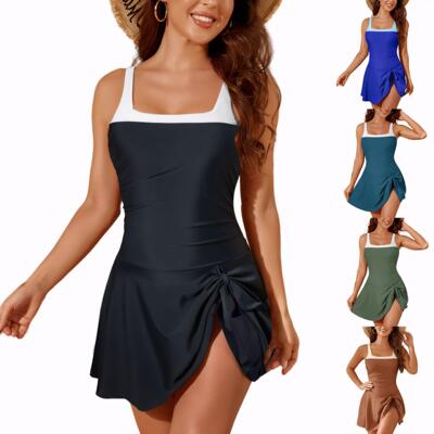 Swimsuit women's sports conservative one-piece