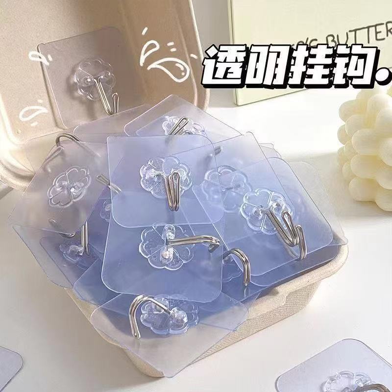 透明粘钩免打孔挂钩超强