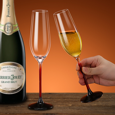 氛围感水晶玻璃香槟杯家用创意高脚起泡酒杯轻奢酒吧杯子结婚礼物