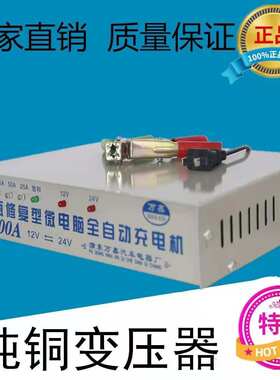 汽车货车摩托车铲车电瓶充电器12V24V100A纯铜全自动蓄电池充电机