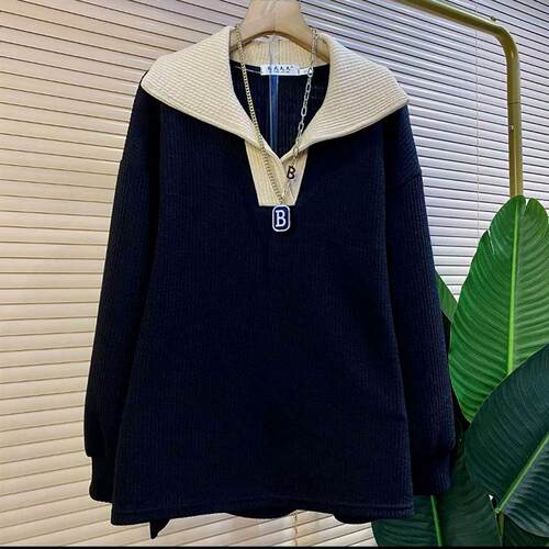 胖mm韩版休闲百搭显瘦针织上衣