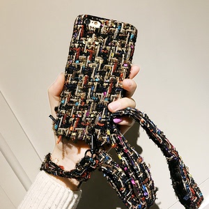 金丝毛绒布条创意挂脖绳编织带秋冬新款日韩个性原创手机壳潮挂件