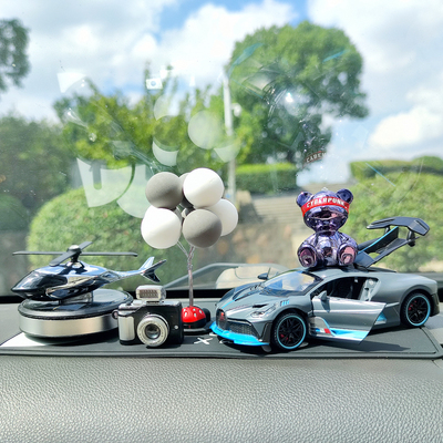 太阳能飞机车载香水汽车香薰摆件