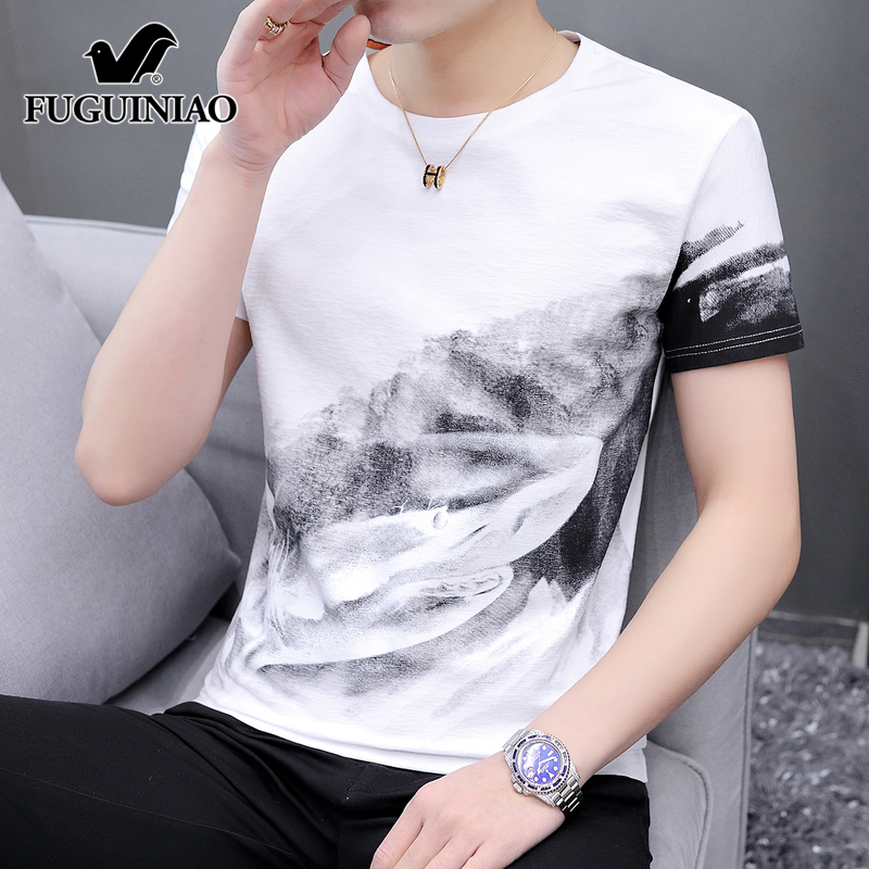 富贵鸟休闲短袖t恤男士夏季薄款