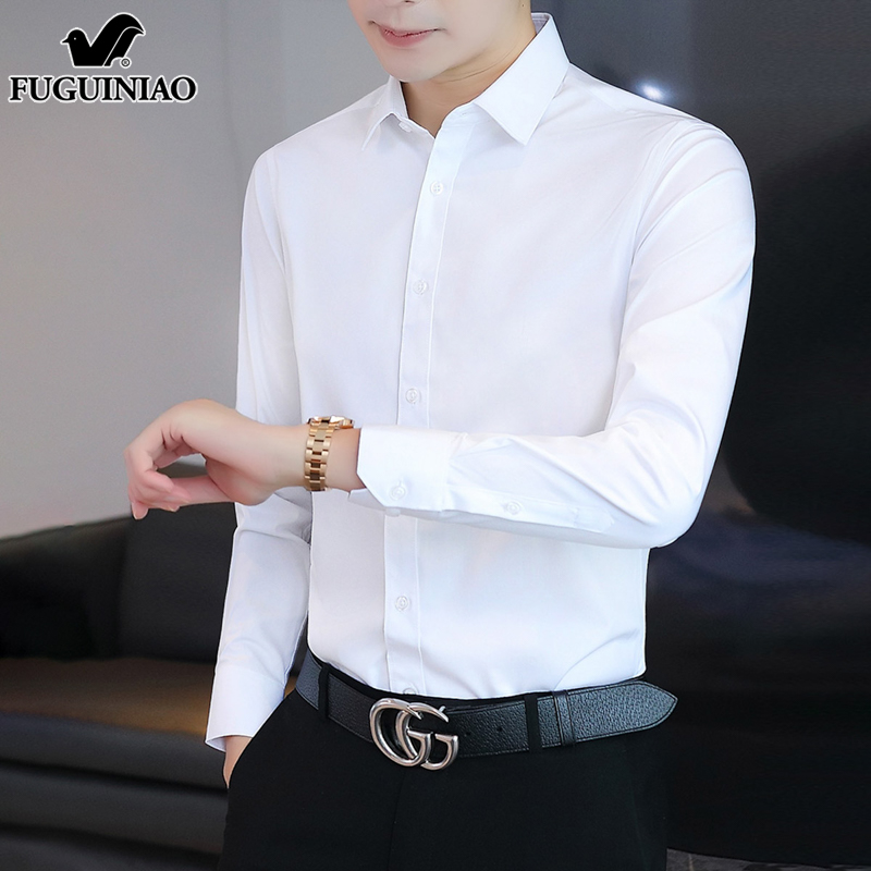 富贵鸟长袖衬衫男士秋季新款潮流