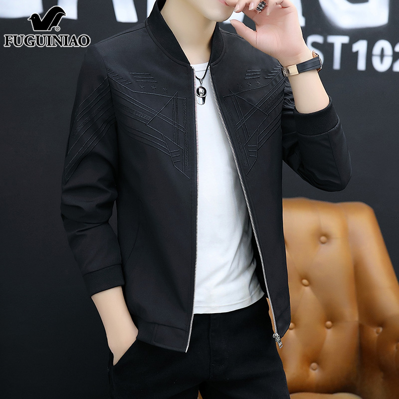 富贵鸟休闲夹克男士春秋季外套潮