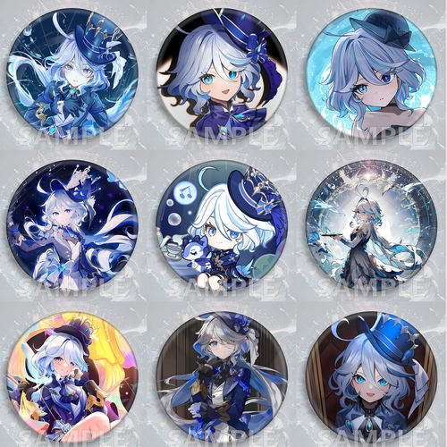 原神周边徽章芙宁娜挂件吧唧谷子