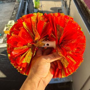 比赛型钢丝柄啦啦操拉拉队花球舞蹈道具大型户外运动会用品