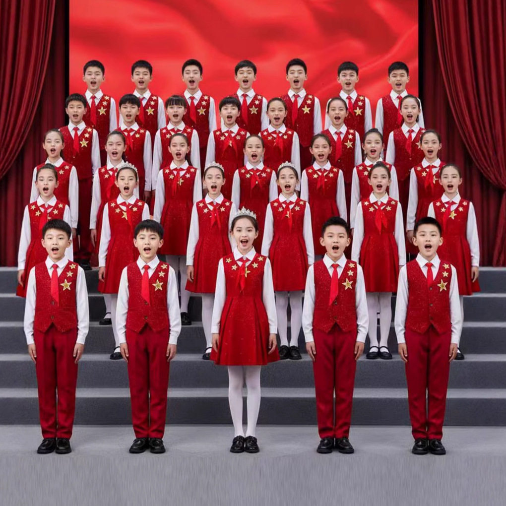如愿舞蹈服装小学生爱国演讲