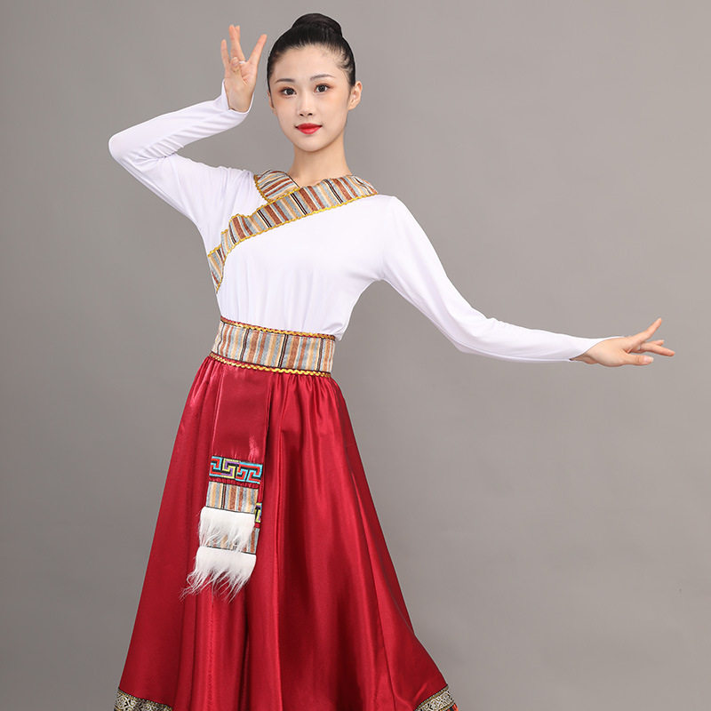 少数民族考级蒙古袍舞蹈服装藏服