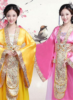 古装服装唐装汉服贵妃装拖尾仙女装女宫廷武则天皇后服装摄影演出