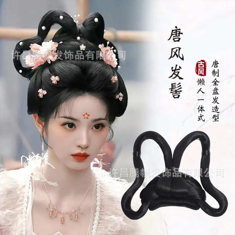 古装汉服假发包一体式懒人发箍