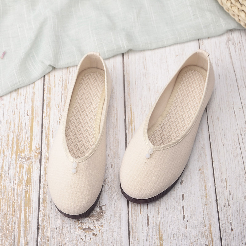 2024春夏新款老北京布鞋茶艺师禅意工作鞋古风平底居士女休闲鞋,女鞋,传统布鞋,淘宝优惠券,粉丝福利购,淘宝优惠卷