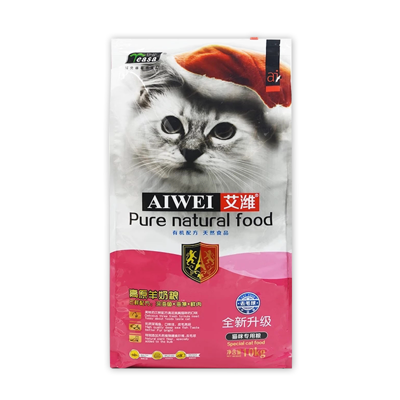 艾潍猫粮10kg成猫幼猫招财鱼肉味