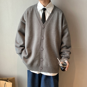 毛衣针织开衫外套纯色夹克秋冬宽松A046 22121 P60图片