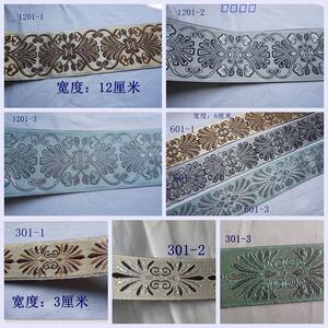 高档欧式花型提花窗帘花边汉服织带床旗桌旗12厘米6厘米3厘米