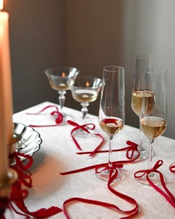 新年春节ins圣诞树挂件酒杯桌面节日氛围搭配丝带植绒蝴蝶结丝带