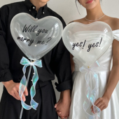 求婚爱心气球婚纱照拍照道具领证纪念日高级感材料包简约韩ins风