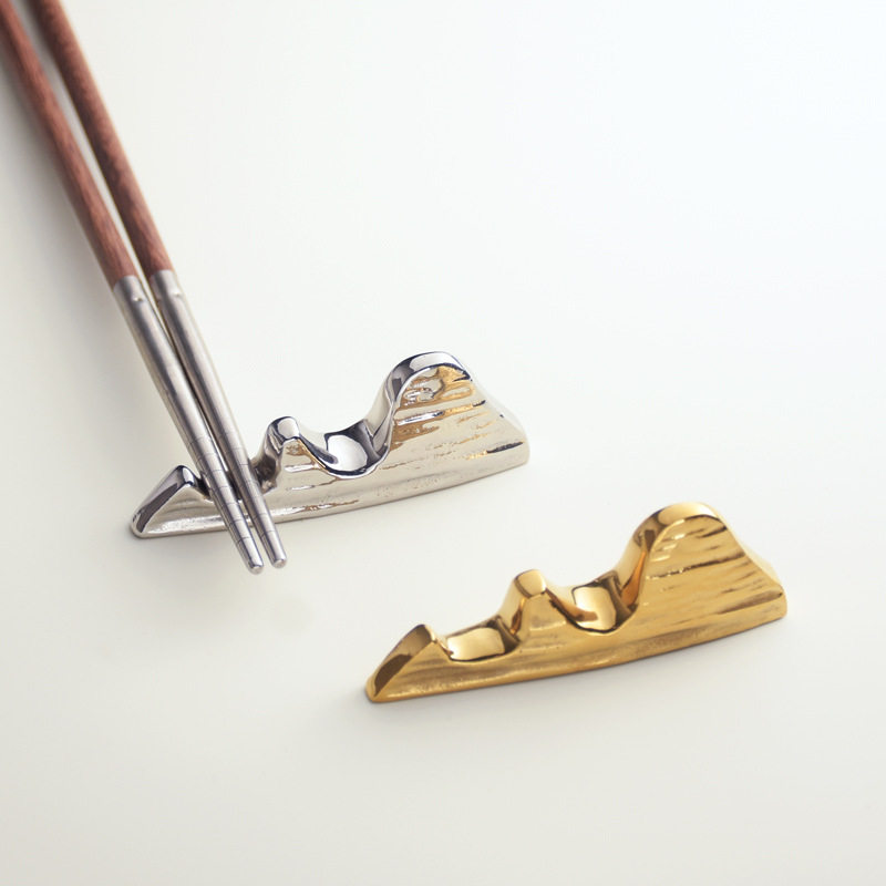 宫廷冰裂山形 筷子架公筷勺托 高档摆台304不锈钢两用筷枕筷架,餐饮具,筷子架,淘宝优惠券,粉丝福利购,淘宝优惠卷