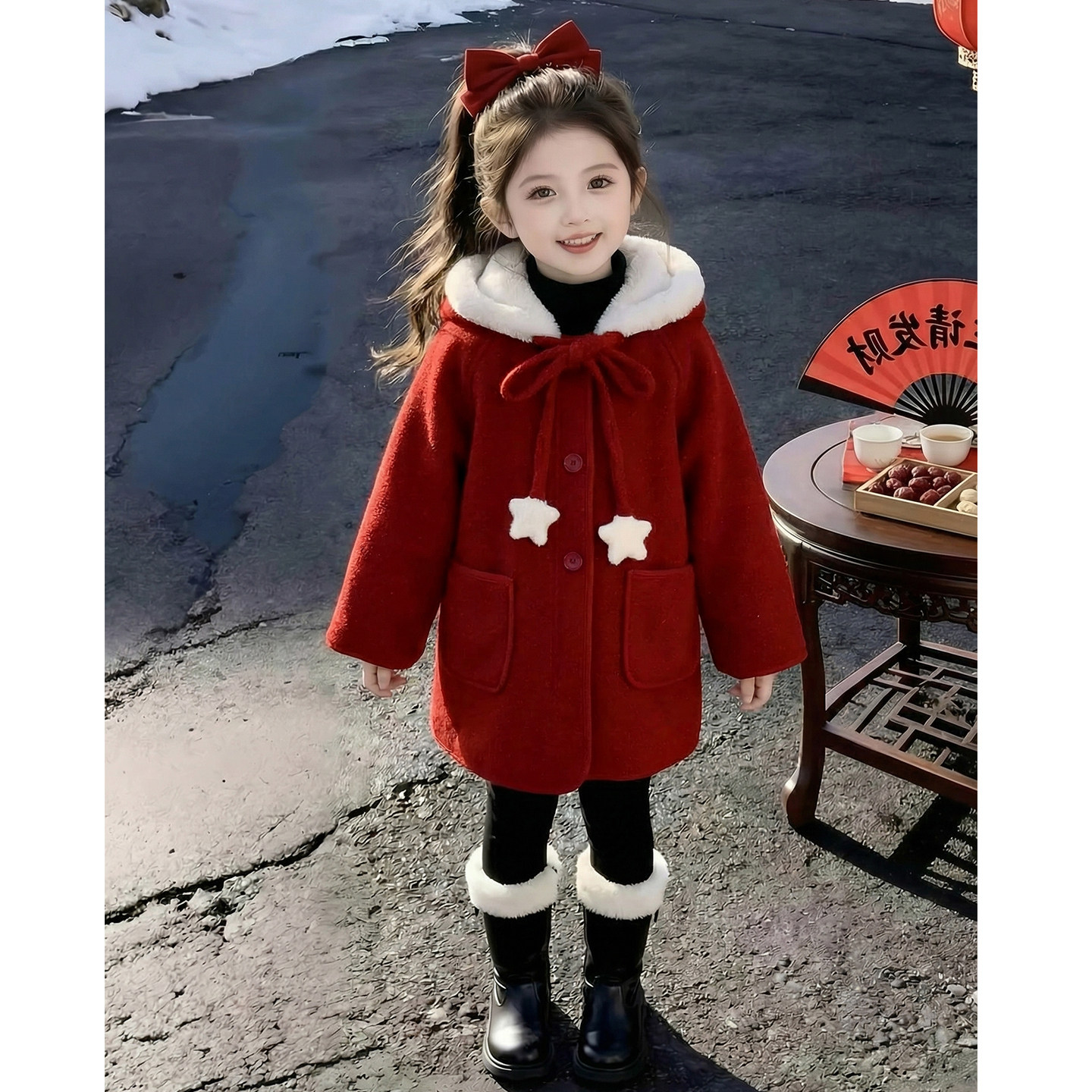 女童冬装外套2026新款儿童洋气时髦红色爆款加厚呢子大衣女孩冬款,童装/婴儿装/亲子装,普通外套,淘宝优惠券,粉丝福利购,淘宝优惠卷