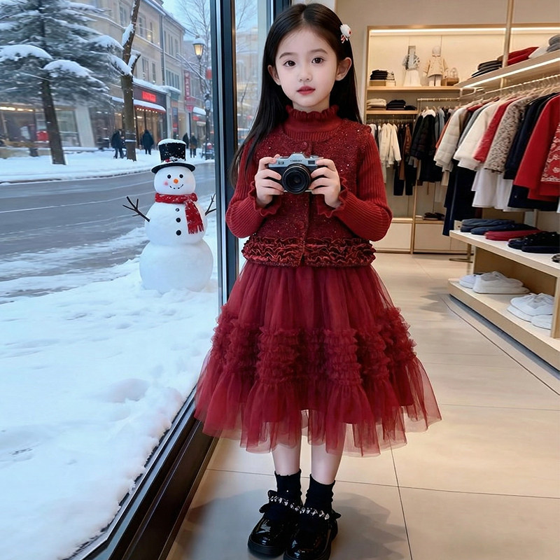 女童连衣裙冬季2026新款洋气儿童时髦过年服两件套女孩冬装公主裙,童装/婴儿装/亲子装,连衣裙,淘宝优惠券,粉丝福利购,淘宝优惠卷