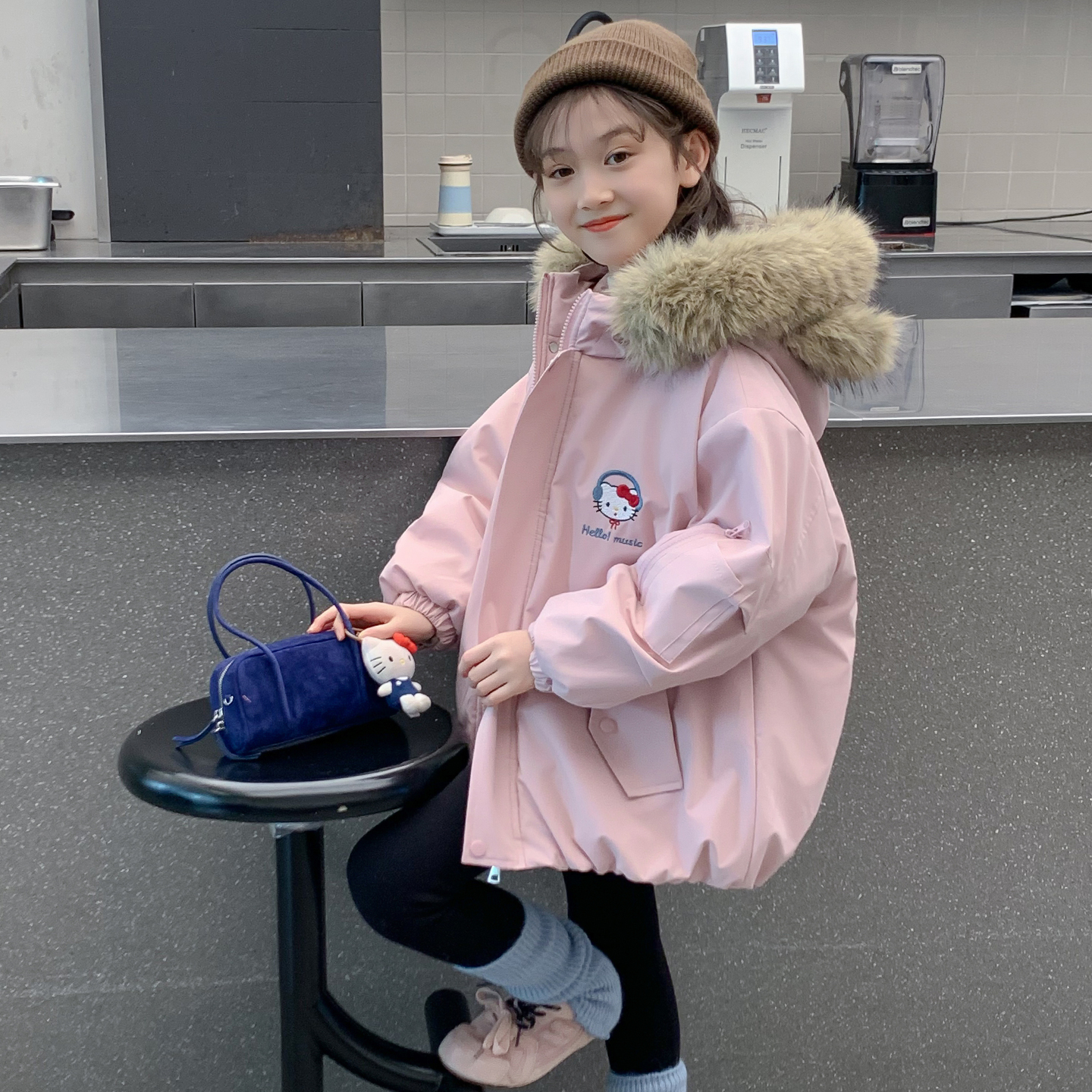 女童棉服冬装2025新款儿童洋气时髦加厚爆款羽绒外套女孩冬季棉袄