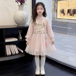 女童汉服连衣裙2026新款春装儿童洋气国风中式公主裙女孩春款裙子