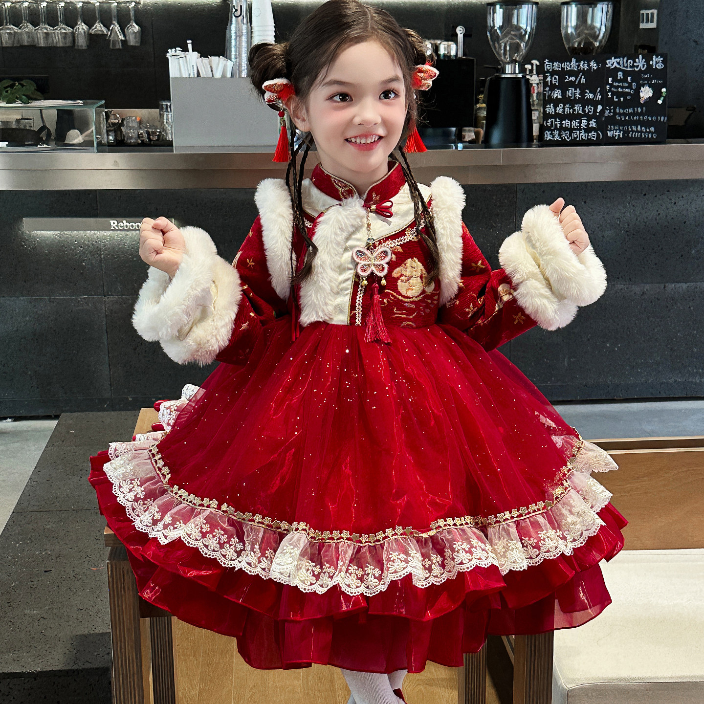 女童拜年服连衣裙2026新款冬季儿童汉服国风爆款公主裙小女孩裙子,童装/婴儿装/亲子装,连衣裙,淘宝优惠券,粉丝福利购,淘宝优惠卷