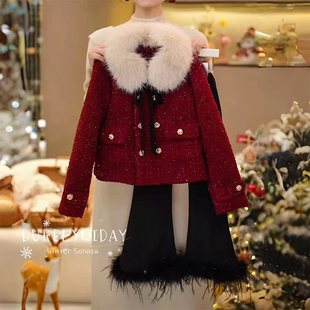 女童套装冬装2026新款洋气儿童时髦韩版喇叭裤两件套女孩冬装衣服