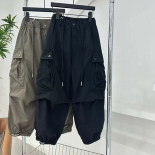 女童冬装裤子2025新款洋儿童韩版加厚束脚工装裤小女孩冬季休闲裤