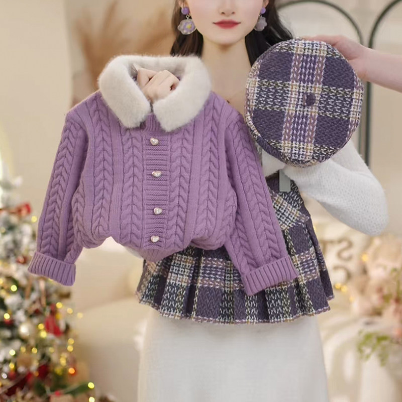 女童冬装套装2026新款洋气儿童加厚针织衫蝴蝶两件套女孩冬季衣服,童装/婴儿装/亲子装,套装,淘宝优惠券,粉丝福利购,淘宝优惠卷