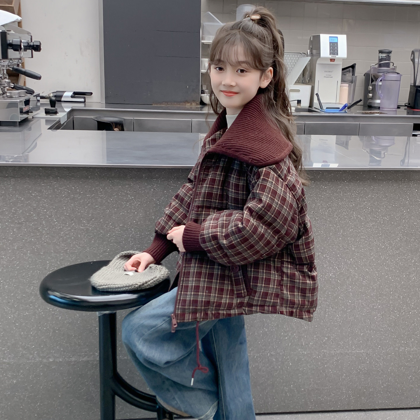 女童冬装外套2025新款儿童洋气时髦夹棉加厚棉服女孩冬季爆款棉袄