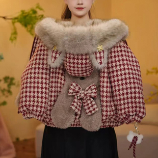 女童外套冬装2026新款洋气儿童潮流加厚连帽毛毛衣小女孩冬季衣服