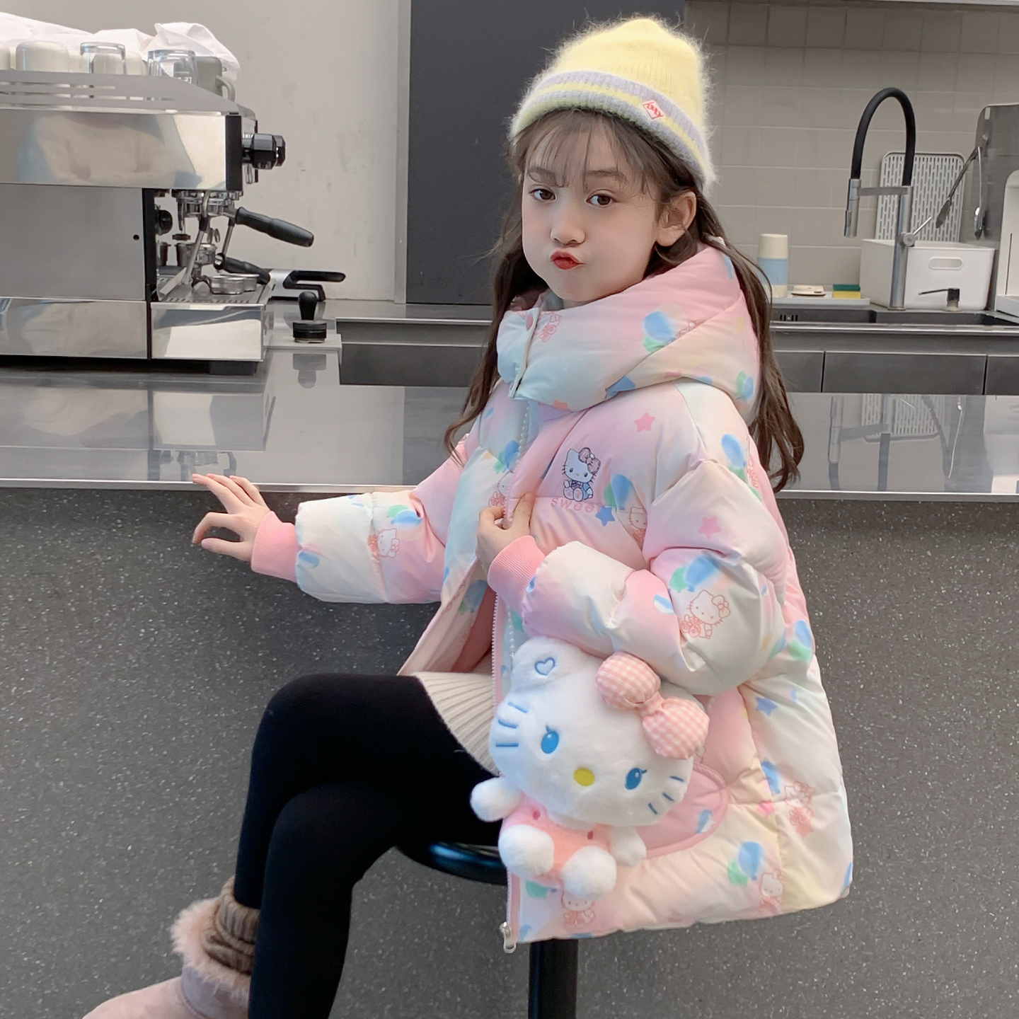 女童外套2025新款冬装儿童网红洋气加厚爆款羽绒棉服女孩冬季棉袄