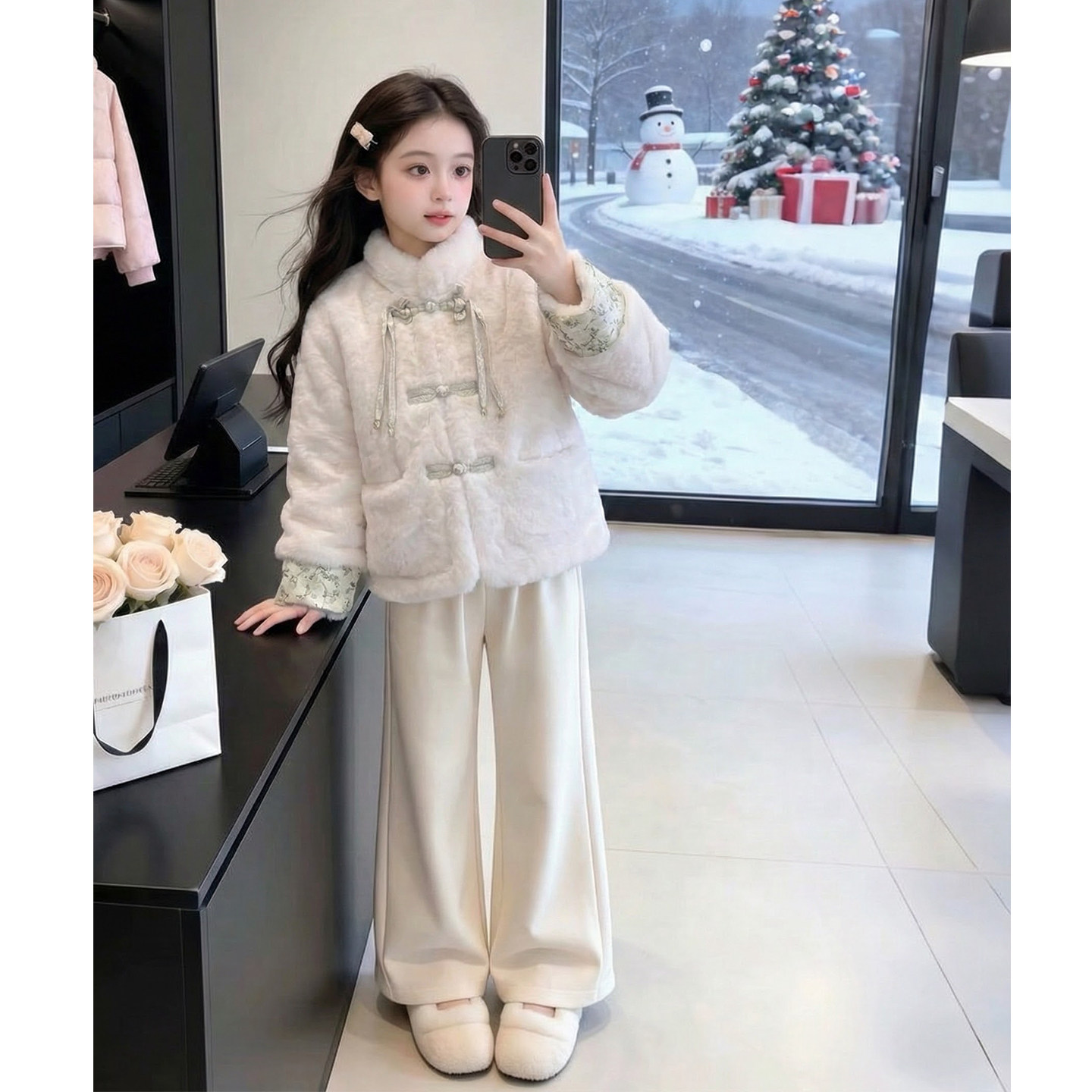 女童外套冬装2026新款儿童汉服洋气中式国风水貂绒女孩爆款拜年服,童装/婴儿装/亲子装,普通外套,淘宝优惠券,粉丝福利购,淘宝优惠卷