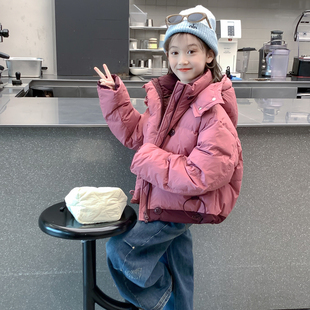 女童冬羽绒服2026新款儿童冬季网红洋气时髦90白鸭绒女孩冬装外套