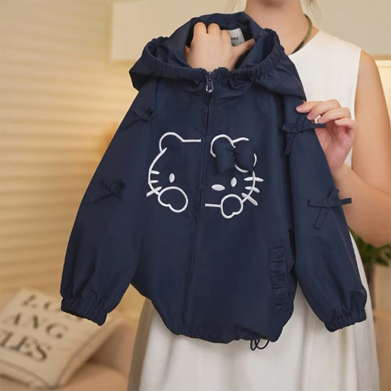 女童外套秋装2025新款儿童洋气韩版立体蝴蝶结上衣女孩春秋衣服