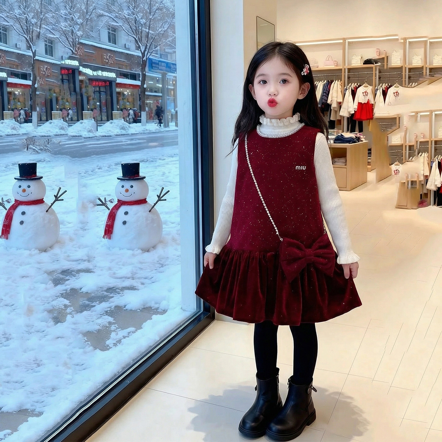 女童连衣裙2026新款冬季儿童网红洋气爆款新年公主裙女孩红色裙子,童装/婴儿装/亲子装,连衣裙,淘宝优惠券,粉丝福利购,淘宝优惠卷
