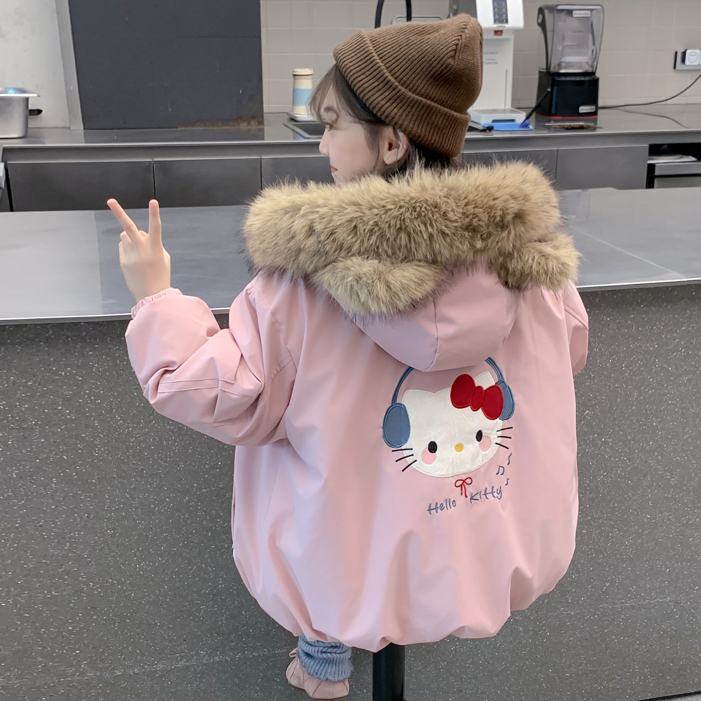 女童羽绒服冬季2025新款儿童洋气时髦爆款冬装女孩白鸭绒加厚外套