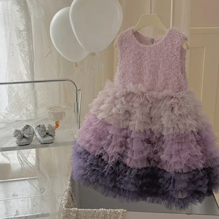 女童套装冬装2025新款洋气儿童网红加厚蛋糕裙两件套女孩冬装裙子