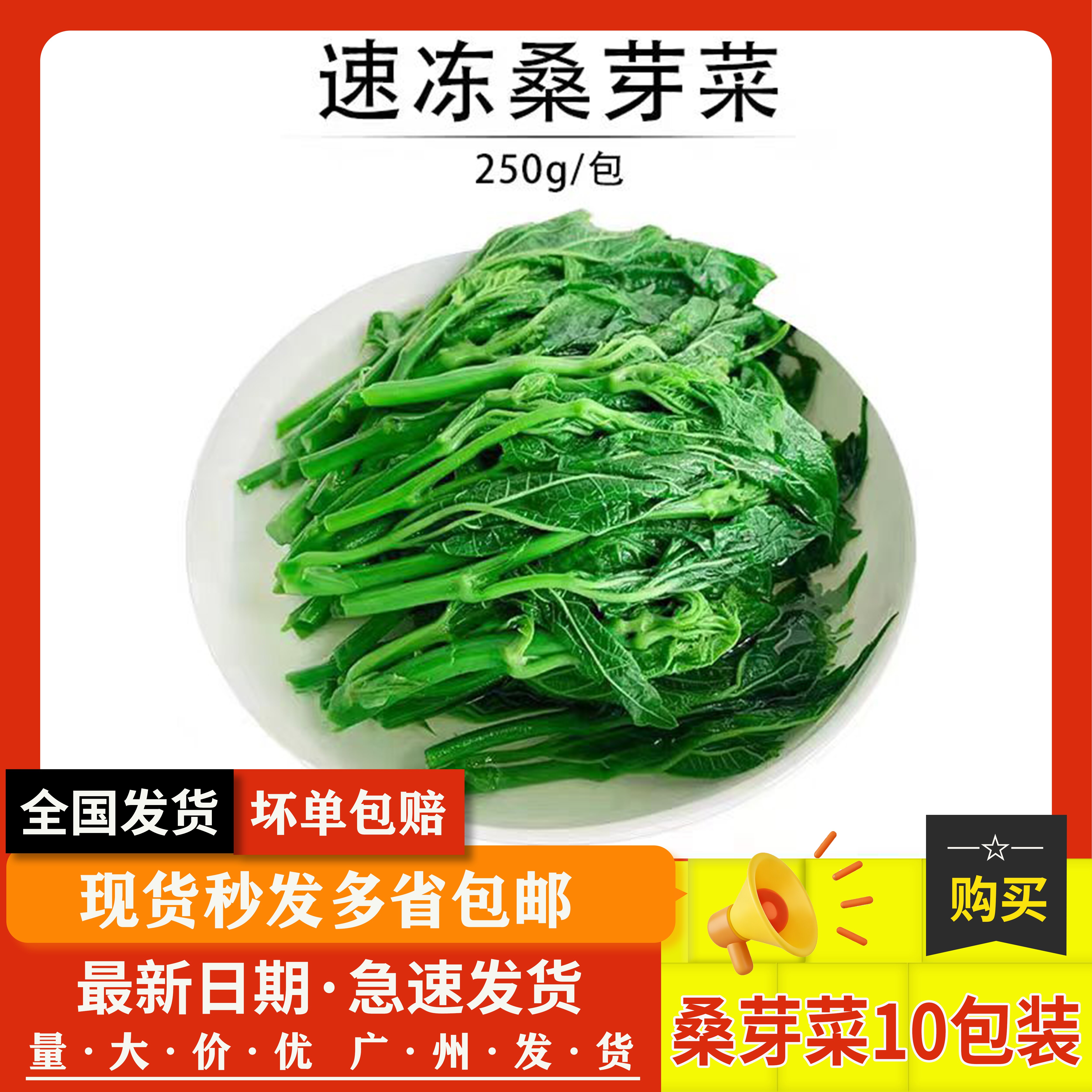 新鲜冷冻桑叶野菜上汤嫩桑芽餐厅桑叶