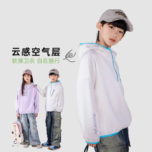 男童女童连帽卫衣2026新款春装薄款半拉链宽松运动中大童外贸潮牌