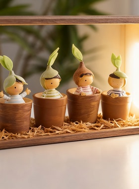 北欧卡通人物树脂装饰摆件