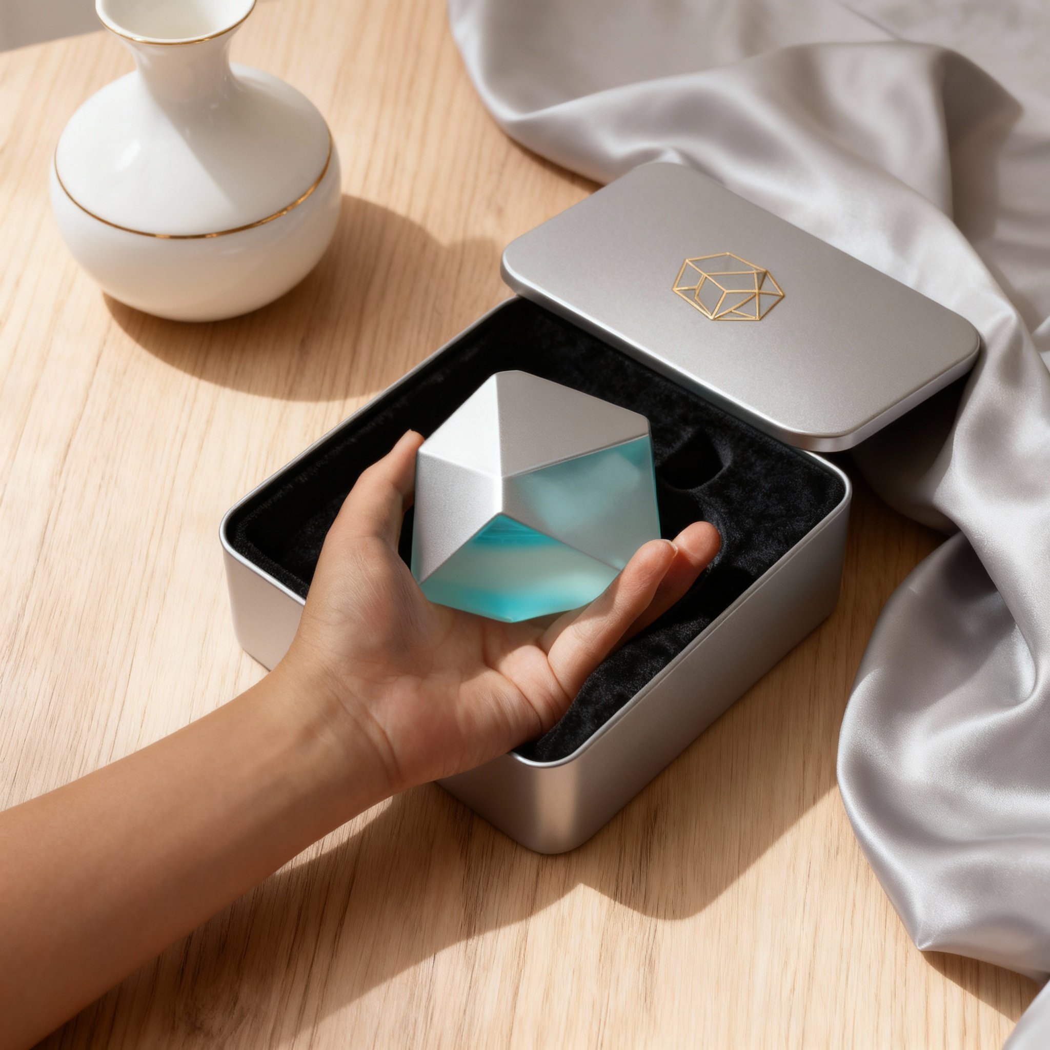 意式极简几何玻璃摆件