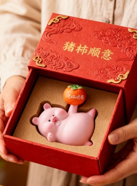 新中式可爱小猪桌面摆件