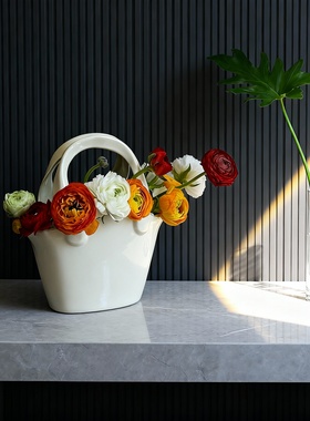 Gvan简约现代陶瓷花瓶桌面摆件客厅装饰静物艺术品日常送礼