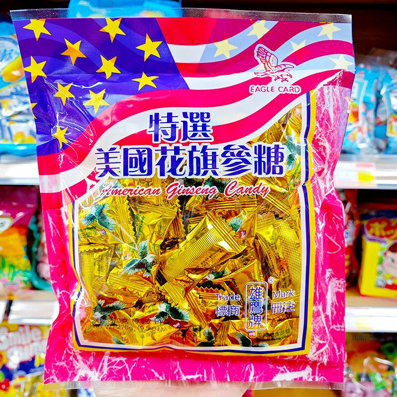 雄鹰牌美国花旗参糖270g袋装 HeroEagle滋养润喉西洋人参硬糖