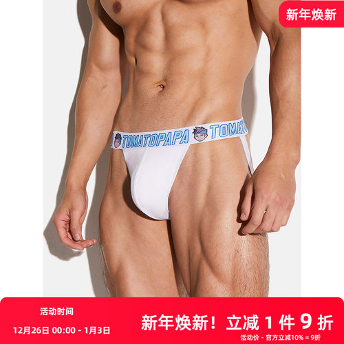 TOMATOPAPA欧美风运动人头系列男士双丁内裤漫画复古人头丁字裤男